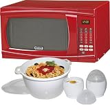 Sunbeam SGT1802 0.8-Cu. Ft. Countertop Microwave 800W Red