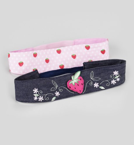 2 Strawberry Bandeau Headbands