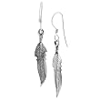 Sterling Silver Feather Dangle Earrings