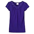 Girls' Xhilaration&reg; Short-Sleeve Studded Fashion Top - Purple