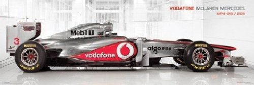 1art1 54297 Formel 1 - Mclaren, F1 Mp4 - 26 T&uuml;r-Poster 158 x 53 cm