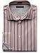 Banana Republic Men's Slim Fit French Cuff Crimson/Brown Stripe Dress Shirt