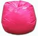 Jumbo Vinyl Bean Bag Chair in Hot Pink