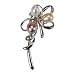 Jewelry : Tri-Color Cultured Pearl on Silver Stem Brooch Pin