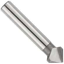 Magafor 421 Series Cobalt Steel Uncoated (Bright) Combination Countersink and Chamfering Bit, 1 Flute, 90 Degrees Cutting Angle, 0.472" Cutting Length