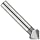Magafor 421 Series Cobalt Steel Uncoated (Bright) Combination Countersink and Chamfering Bit, 1 Flute, 90 Degrees Cutting Angle, 0.472" Cutting Length
