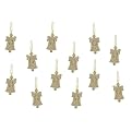 Set of 12 Glittered Ornaments - Bell Shaped
