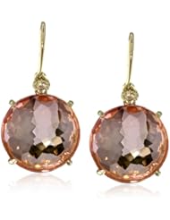 Kalan by Suzanne Kalan Round Salmon Topaz Wire Drop Earrings