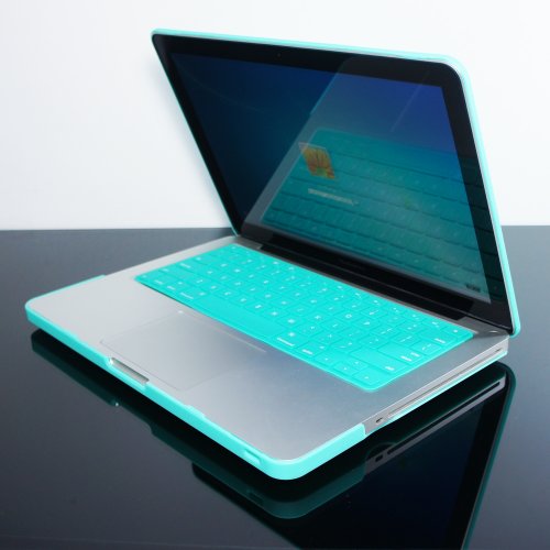 TopCase® Tiffany Blue Rubberized Satin Hard Case Cover for New Macbook Pro 13-inch  (A1278/with or without Thunderbolt)