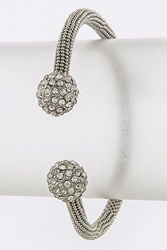 KARMAS CANVAS CRYSTAL ORB ACCENT BRACELET (Clear/Silver)