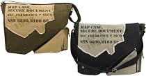 MILITARY STYLE FULL SIZE MESSENGER/SHOULDER BAG, LATEST MAP STYLE , IN BLACK