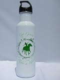 24 Oz Go Green Ride a Horse Stainless Water Bottle- White Best Prices Stainless Steel Horse Water Bottle