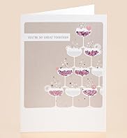 Champagne Glasses Tier Wedding Card