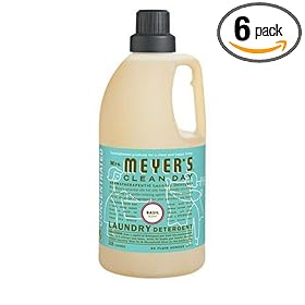Mrs. Meyer's Clean Day Laundry Detergent, Basil, 64-Ounce Bottles (Case of 6)