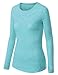 MBJ Womens Lightweight Soft Round Neck Burnout Long Sleeve Shirt - Made in USA