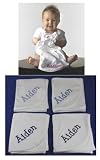 Monogrammed Baby Gifts - 4 Blankets - Shades of Blue