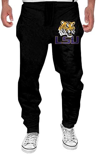 Monster Men's Louisiana State University Running Pants L Black