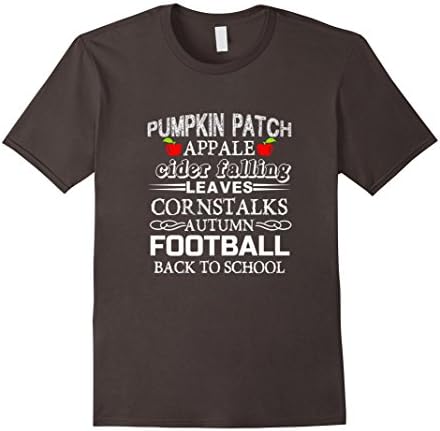 Men's Pumpkin Apple Cider Falling Leaves Cornstalk Football School Medium Asphalt