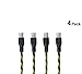 Micro USB Cable APXX 4-Pack 1 Ft Premium Nylon Braided USB 2.0 A Male to Micro B Connector U701Q