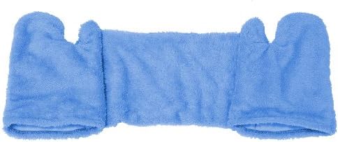 Cuddle Me Dry Doggie Drying Towel with SnapOn Mitts, Blue