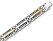 Stainless Steel 18k Mens Gold Bar Rope Bracelet - 8.5 Inch