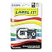 Musical Instruments : CASIO(XR118BKS) Label Tape, Iron-On, Black on White, 18mm