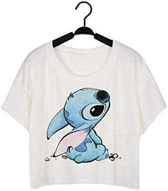 HQS Women's Printed Short T-shirt Girls Cute Short Sleeve Graphic Tops Tee Shirt (SDZ)