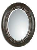 Uttermost 07011 B Tivona - Oval Mirror, Dark Chestnut Genuine Copper Finish