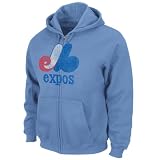 Montreal Expos Light Blue Cooperstown Built Tough Full-Zip Hooded Fleece
