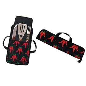Two Dogs BBQ Utensil Set- Chili Peppers from Dog Accessories