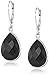 Amazon Collection Sterling Silver Teardrop Gemstone Dangle Earrings
