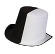 Black and White Top Hat - Adult Std.