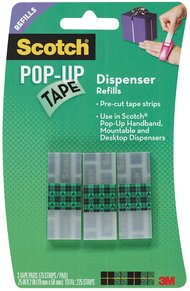 Scotch Tape Refill 3/Pkg.-Pre-Cut Strips .75 x 2