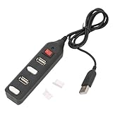 4 Port USB 2.0 Hub with On / Off Switch Black