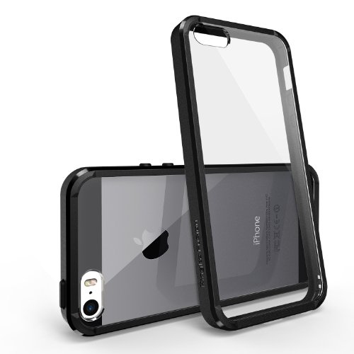 Rearth Ringke Fusion Bumper Premium Hybrid Case for Apple iPhone 5S/5 - Eco Package - Retail Packaging - Black