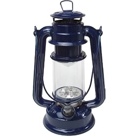 SE 15 LED Blue Hurricane Lantern by Kerosene Lamps