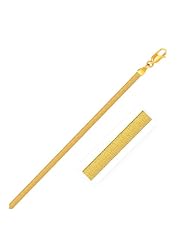 3.0mm 14K Yellow Gold Super Flex Herringbone Bracelet