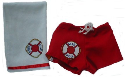 Boy Lifeguard w/ Towel Clothes for 14 - 18 Stuffed Animals and Dolls