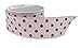 The Gift Wrap Company Sophisticated Spots 1.5-Inch Wired Edge Ribbon, White and Red (18984-14)