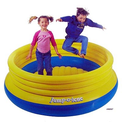 Hüpfburg Trampolin aufblasbar Jump-O-Lene für 2 Kinder bis 54kg, Ø 203cm