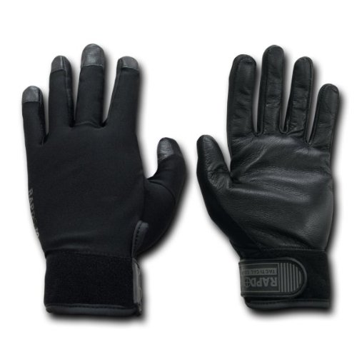 by RAPDOM Lycra Duty Glove BLACK TACTICAL GLOVES