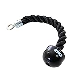 TKO Hammer Rope - Nylon, Rubber, End, Isolation Exercises, Universal, Cable Machine, Workout, Home, Gym, Bicep Curls, Heavy Duty, Tricep Pull Downs
