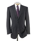 Signature Gold 2-Button Wool Suit- Grey Sharkskin Stripe