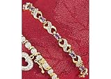 Search : Signature Diamond Accent Amethyst Link 18KT GOLD OVER STERLING