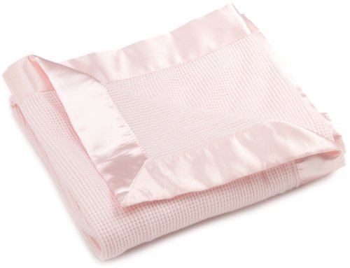 Vitamins Baby-girls Newborn Thermal Satin Trim Blanket, Pink, One Size