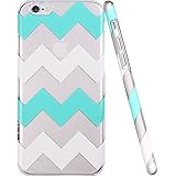 iPhone 6 Case, iPhone 6 Clear Case, ESR Beat Series iPhone 6 Chevron Case Hard Back Cover with Mint and White Wave Pattern for iPhone 6 (Green Chevron)