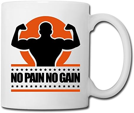 Imugmug No Pain No Gain GO GYM Body Building Funny Mugs Coffee Mugs Tee Mugs