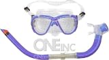 Deluxe silicone mask + snorkel set blue