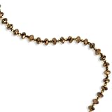 1928 Light Brown Crystal Beaded 16 Inch with Extension Necklace