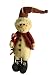 10.5" Country Heritage Plush Snowman in Santa Hat Christmas Ornament